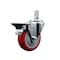 Service Caster 4'' Red Polyurethane Wheel Swivel 7/8'' Square Stem Caster with Brake SCC-SQ20S414-PPUB-RED-PLB-78 - alternate 1